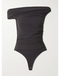 Agolde - Sherilyn Off-The-Shoulder Ruched Stretch-Jersey Bodysuit - Lyst