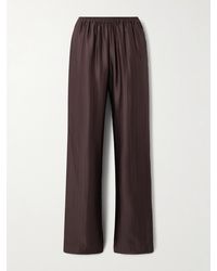 Loulou de Saison - Kadala Paneled Satin Straight-Leg Pants - Lyst