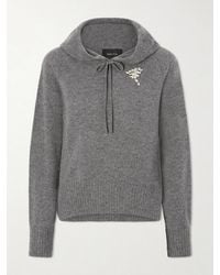 Simone Rocha - Embellished Knitted Cashmere Hoodie - Lyst