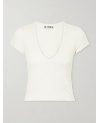 ÉTERNE - Ribbed Jersey T-Shirt - Lyst