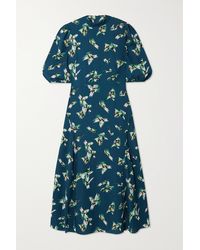 Diane von Furstenberg Nella Printed Crepe Midi Dress - Blue