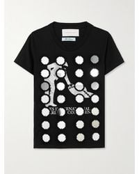 Conner Ives - Embellished Printed Cotton-Jersey T-Shirt - Lyst