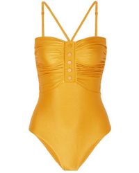 Zimmermann Maillot De Bain Métallisé À Fronces Allia