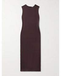 Veronica de Piante - Alessia Washed Silk Midi Dress - Lyst