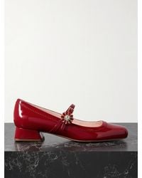 Roger Vivier - Très Vivier Flower 25 Mary-Jane-Pumps Aus Lackleder Mit Kristallen - Lyst