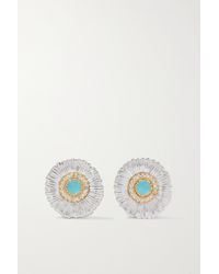 Buccellati - Daisy Gold-plated Sterling Silver, Agate And Diamond Earrings - Lyst