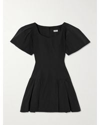 Jonathan Simkhai - Hattie Pleated Cotton-Blend Faille Mini Dress - Lyst