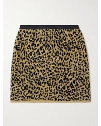 Valentino Garavani - Leopard-Jacquard Lurex Mini Skirt - Lyst
