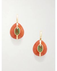 Roxanne Assoulin - The Stone Pebble-Tone Carnelian And Crystal Earrings - Lyst