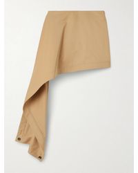 Loewe - Asymmetric Cotton And Silk-Blend Mini Skirt - Lyst