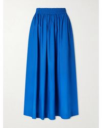SKALL - Dagny Organic Cotton-Poplin Midi Skirt - Lyst