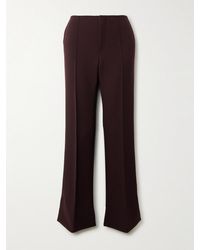 Chloé - Pleated Wool Straight-Leg Pants - Lyst