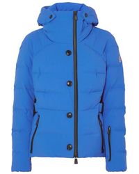 3 MONCLER GRENOBLE Doudoune En Duvet À Ceinture Guyane - Bleu