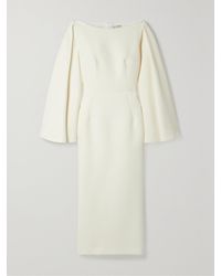 Emilia Wickstead - Switzy Cape-Effect Cloqué Midi Dress - Lyst