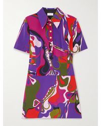 PUCCI - Printed Cady Mini Dress - Lyst