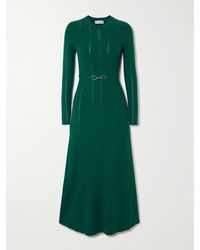 Gabriela Hearst - Imagene Midikleid Aus Wolle Aus Geripptem Pointelle-Strick Mit Gürtel - Lyst