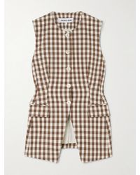 Veronica Beard - Lois Gingham Cotton-Blend Seersucker Vest - Lyst