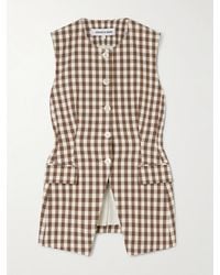 Veronica Beard - Lois Gingham Cotton-Blend Seersucker Vest - Lyst
