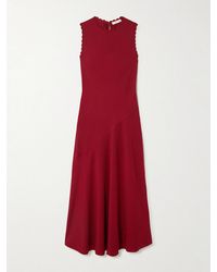Ulla Johnson - Clea Scalloped Satin-Crepe Midi Dress - Lyst