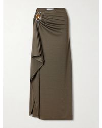 Christopher Esber - Occhio Embellished Ribbed-Jersey Maxi Skirt - Lyst
