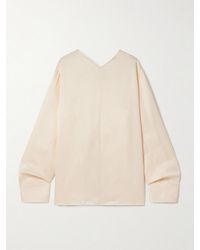 KHAITE - Durion Open-Back Satin Top - Lyst