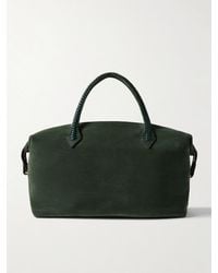 Metier - Vérité City Medium Braided Leather-Trimmed Suede Tote - Lyst