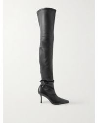 Jimmy Choo - Camie 85 Belted Leather Over-The-Knee Boots - Lyst