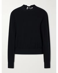 Lanvin - Bow-Detailed Wool-Blend Cardigan - Lyst