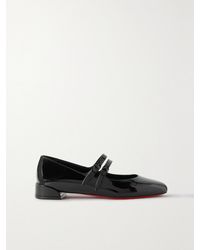 Christian Louboutin - Sweet Jane Patent-Leather Flats - Lyst
