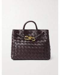Bottega Veneta - Andiamo Small Intrecciato Leather Top-Handle Bag - Lyst