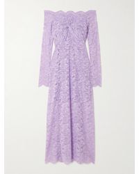 Rabanne - Off-The-Shoulder Twist-Front Guipure Lace Midi Dress - Lyst