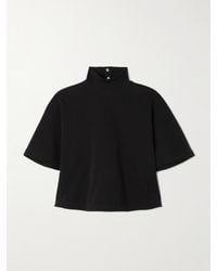Alaïa - Cropped Cotton-Jersey Turtleneck T-Shirt - Lyst
