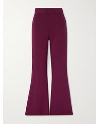 Les Tien - Cotton-Jersey Flared Track Pants - Lyst
