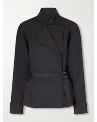 Twp - The Last Chapter Belted Wool-Blend Twill Jacket - Lyst