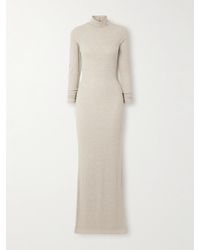 ÉTERNE - Maxikleid Aus Geripptem Stretch-Jersey Mit Rollkragen - Lyst