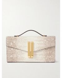 DeMellier London - The Vancouver Lizard-Effect Leather Clutch - Lyst
