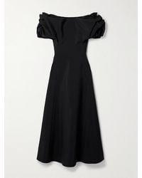 Gabriela Hearst - Gwyneth Off-The-Shoulder Gathered Silk And Wool-Blend Midi Dress - Lyst