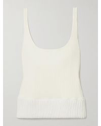 16Arlington - Keo Cotton-Trimmed Ribbed Stretch-Jersey Tank - Lyst