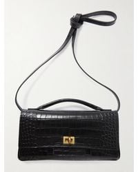 Balenciaga - Bel Air Small Croc-Effect Leather Clutch - Lyst