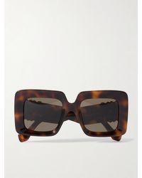 Loewe - Anagram Oversized Square-Frame Tortoiseshell Acetate Sunglasses - Lyst