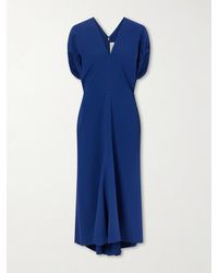 Victoria Beckham - Edith Crepe Midi Dress - Lyst