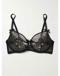 Agent Provocateur - Violah Tulle And Lace Underwired Soft-Cup Bra - Lyst