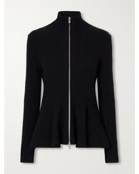 Alaïa - Ribbed Wool-Blend Zip-Up Cardigan - Lyst