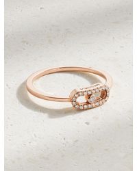 Messika - Move Uno 18-Karat Rose Diamond Ring - Lyst