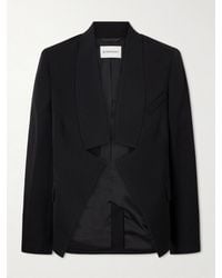 Givenchy - Reverse Lapel Wool Grain De Poudre Jacket - Lyst