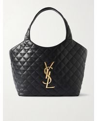 Saint Laurent - Icare Medium Matelassé Leather Tote - Lyst