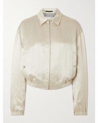 Maria McManus - Hammered-Satin Bomber Jacket - Lyst