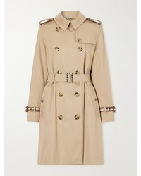 Burberry - Kensington Belted Double-Breasted Cotton-Gabardine Trench Coat - Lyst
