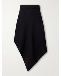 Lauren Manoogian - Manta Asymmetric Wool, Alpaca And Cotton-Blend Felt Midi Skirt - Lyst