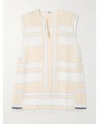lemlem - Elina Fringed Striped Cotton-Blend Kaftan - Lyst